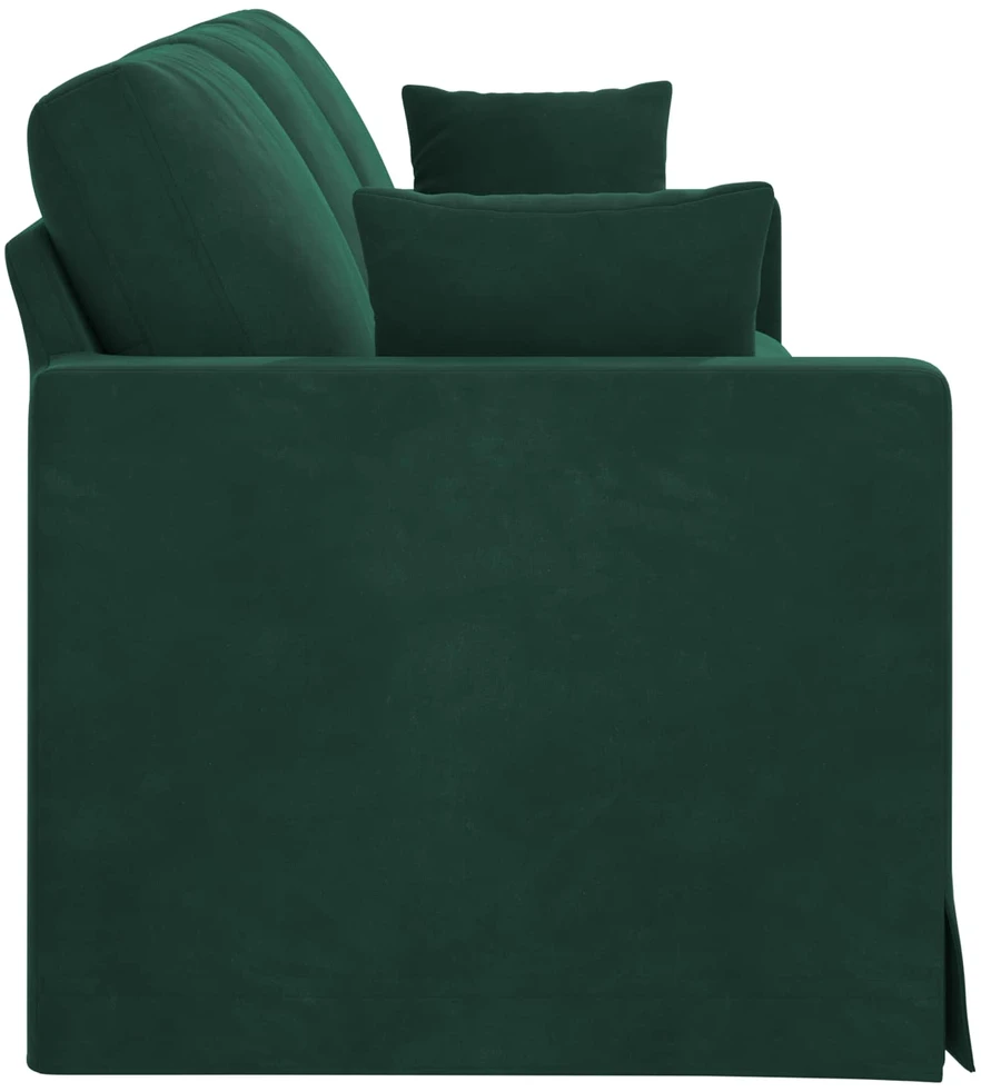 Sofa Tamsiai žalia 228 x 78 x 80 cm Aksomas