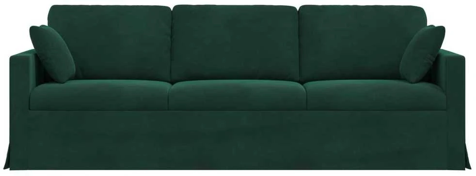 Sofa Tamsiai žalia 228 x 78 x 80 cm Aksomas