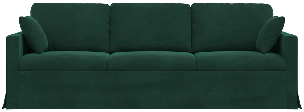 Sofa Tamsiai žalia 228 x 78 x 80 cm Aksomas
