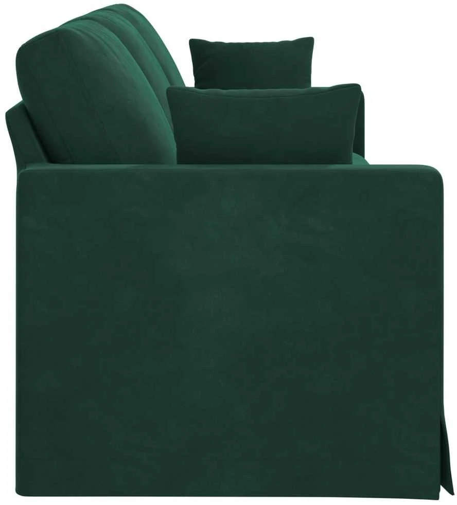 Sofa Tamsiai žalia 228 x 78 x 80 cm Aksomas