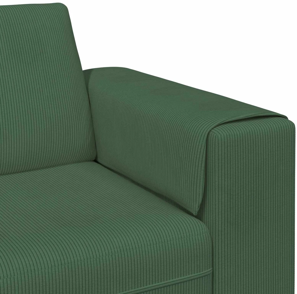 Sofa Tamsiai žalia 250 x 188 x 76 cm Kordūrinis audinys