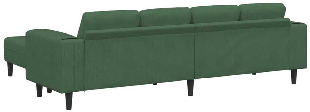 Sofa Tamsiai žalia 250 x 188 x 76 cm Kordūrinis audinys
