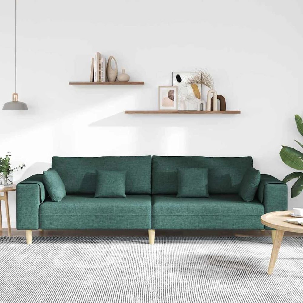 Sofa Tamsiai žalia 250 x 77 x 76 cm audinys