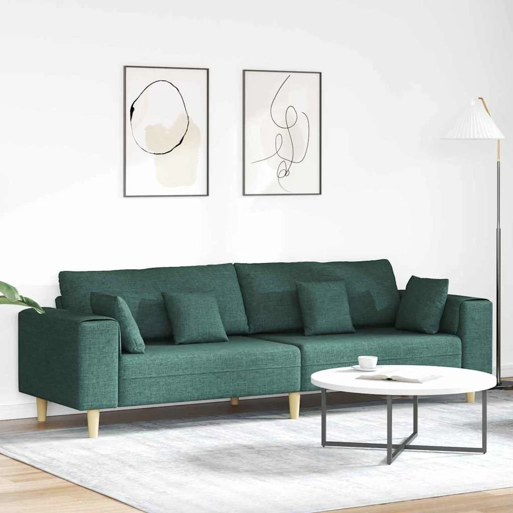 Sofa Tamsiai žalia 250 x 77 x 76 cm audinys