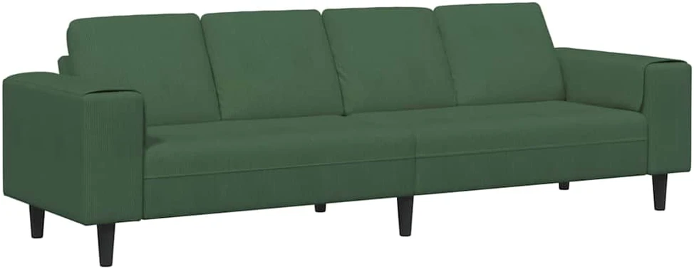 Sofa Tamsiai žalia 250 x 77 x 76 cm Kordūrinis audinys