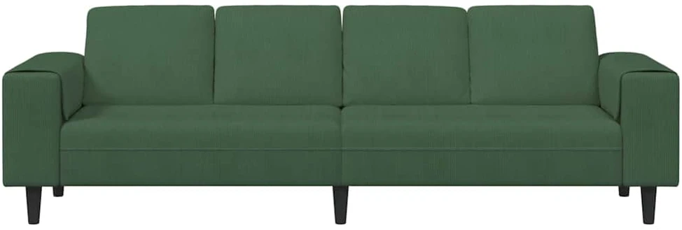 Sofa Tamsiai žalia 250 x 77 x 76 cm Kordūrinis audinys