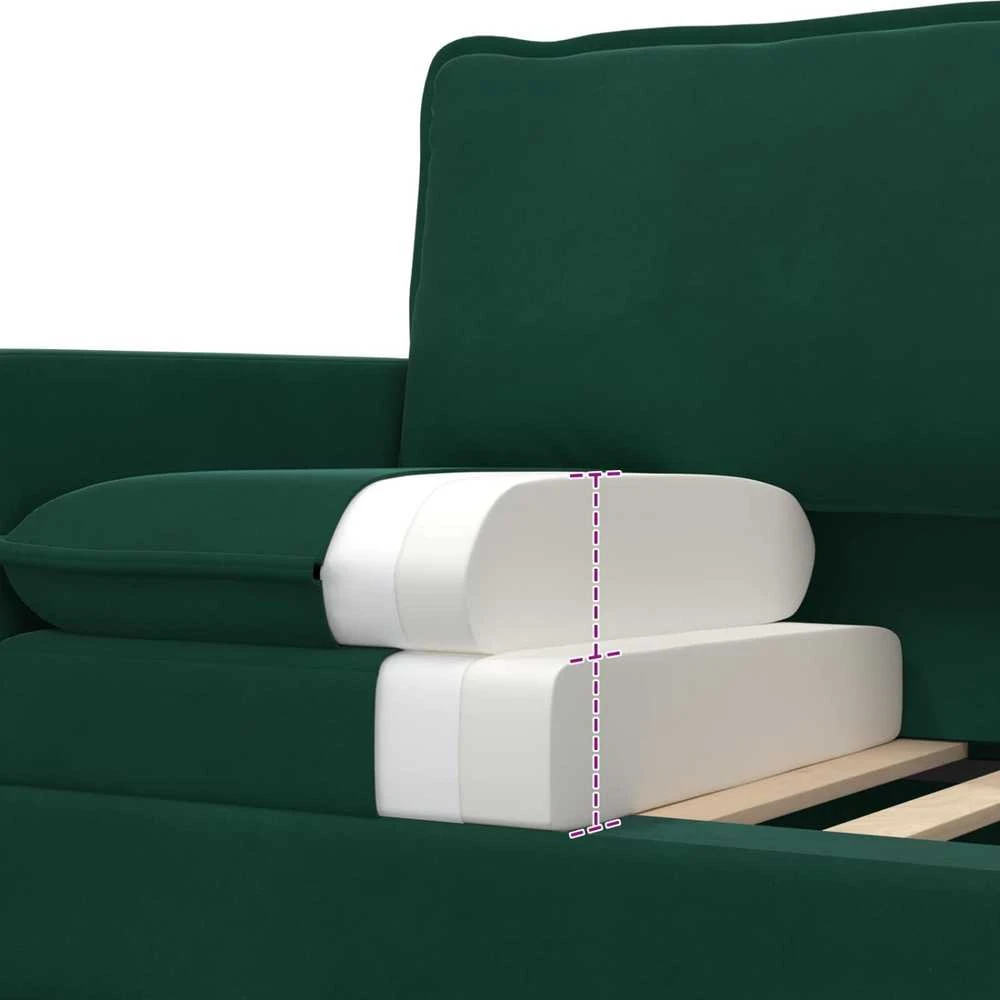 Sofa Tamsiai žalia 76 x 81 x 87,5 cm Aksomas