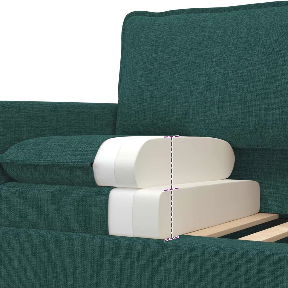 Sofa Tamsiai žalia 196 x 81 x 87,5 cm Audinys