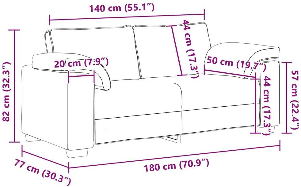 Dvivietė sofa Tamsiai žalia 180 cm audinys