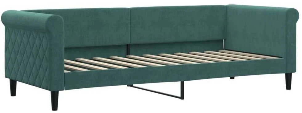 Sofa, tamsiai žalios spalvos, 80x200cm, aksomas