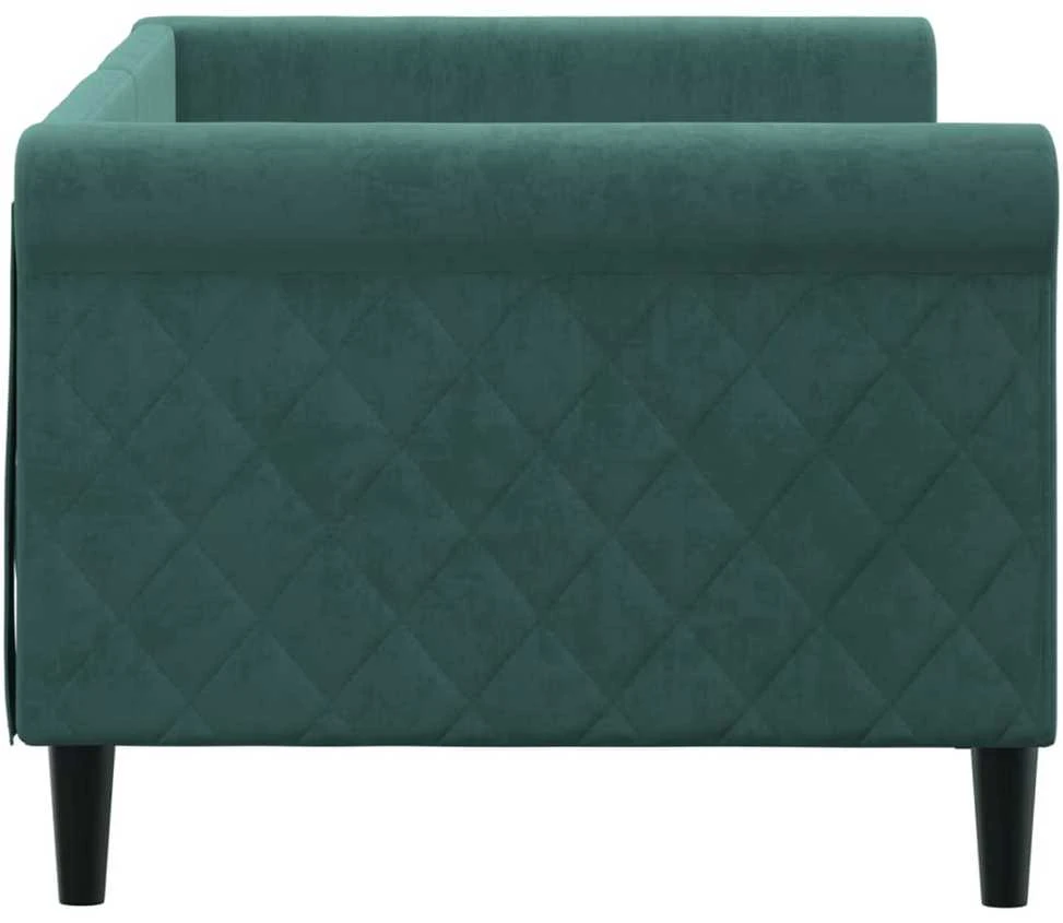 Sofa, tamsiai žalios spalvos, 80x200cm, aksomas