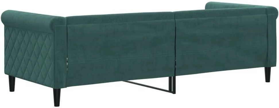 Sofa, tamsiai žalios spalvos, 80x200cm, aksomas