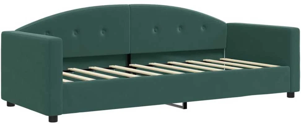 Sofa, tamsiai žalios spalvos, 80x200cm, aksomas