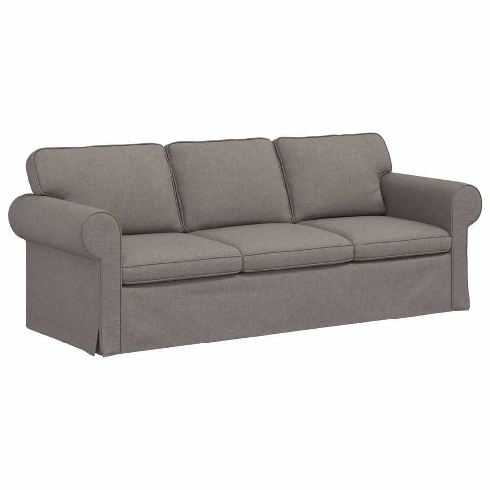 Sofa Taupe 215 x 82 x 80 cm Metalas
