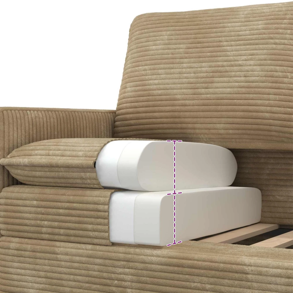 Sofa Taupe 76 x 81 x 87,5 cm Poliesteris