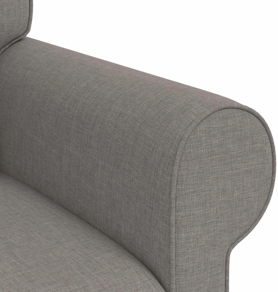 Sofa Taupe 215 x 82 x 80 cm Metalas