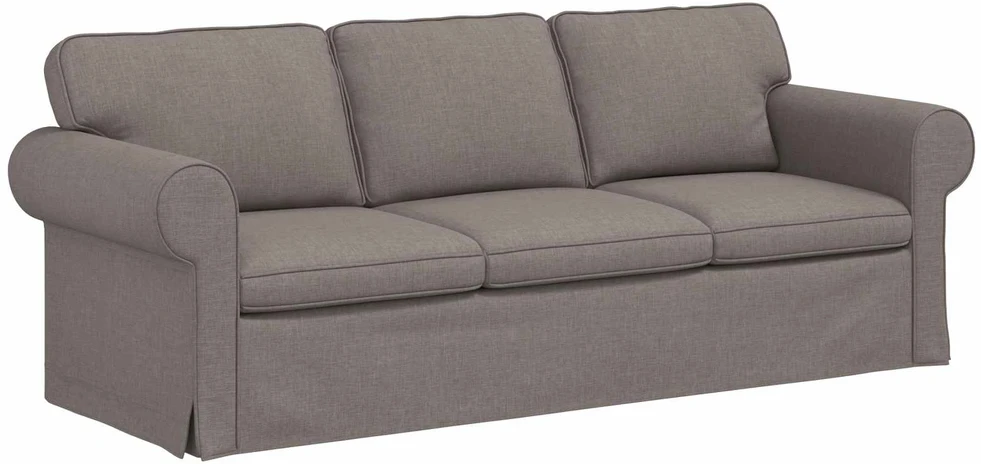 Sofa Taupe 215 x 82 x 80 cm Metalas