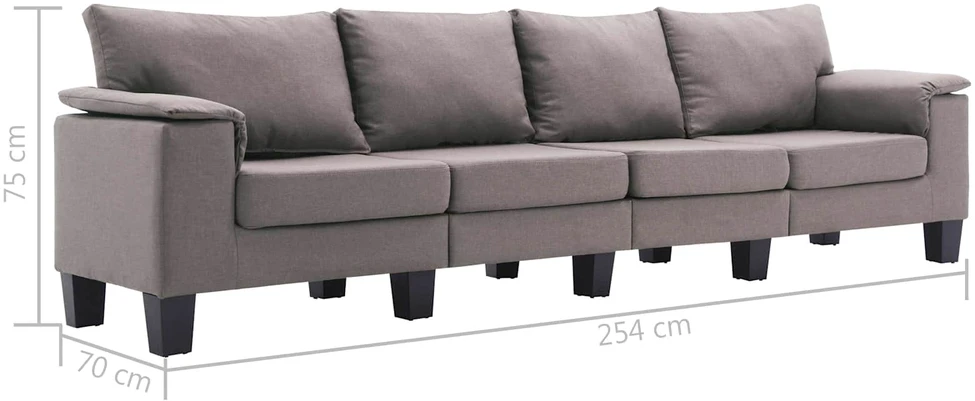 Sofa Tortora Keturvietis audinys
