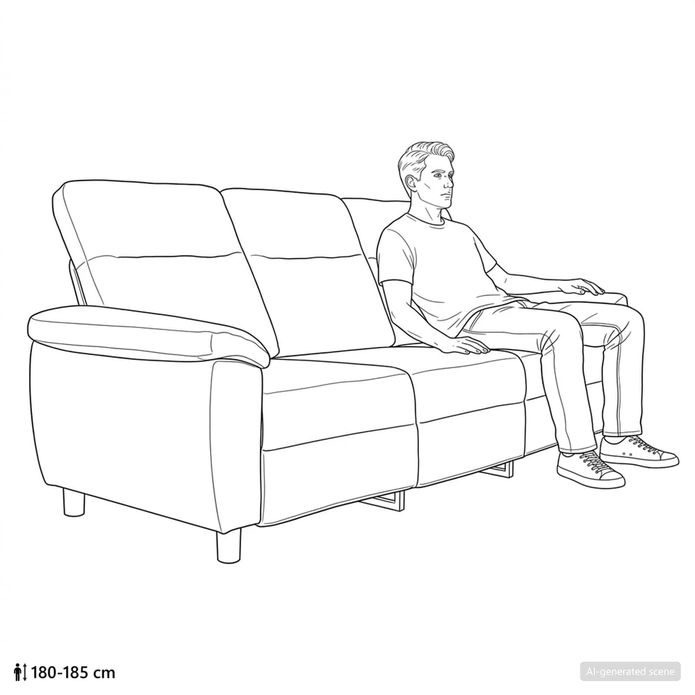 Sofa Violetinė 214 x 90 x 95 cm Audinys