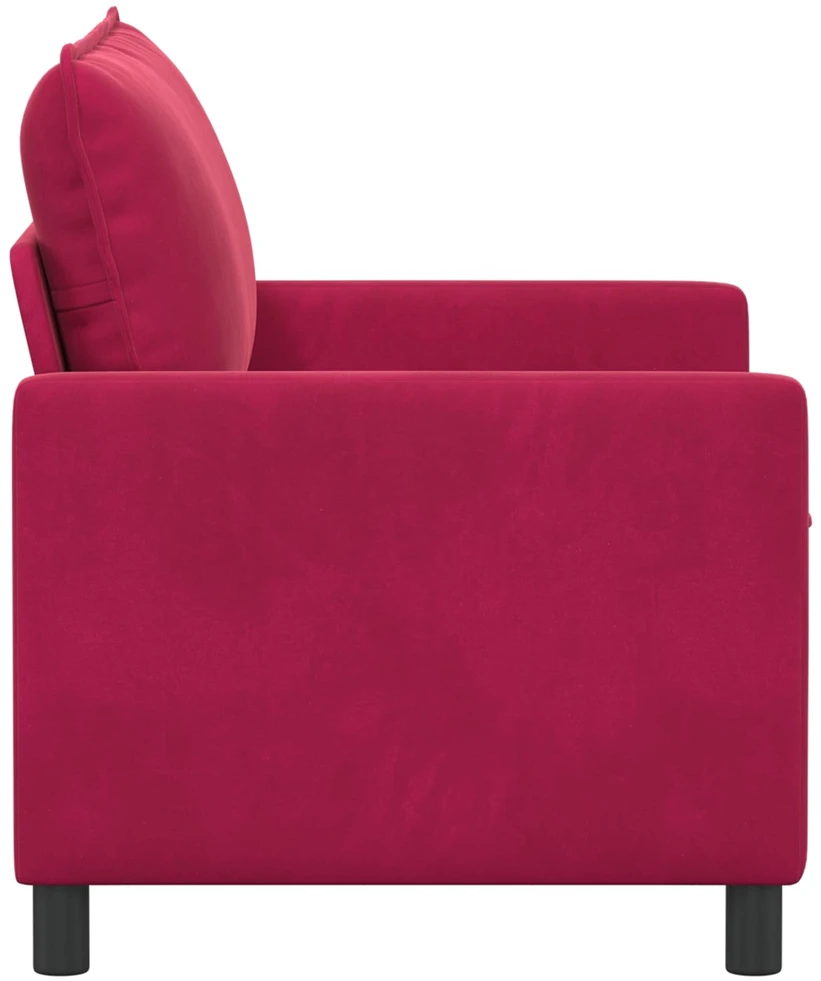 Sofa Vyno raudona 126 x 81 x 87,5 cm Aksomas