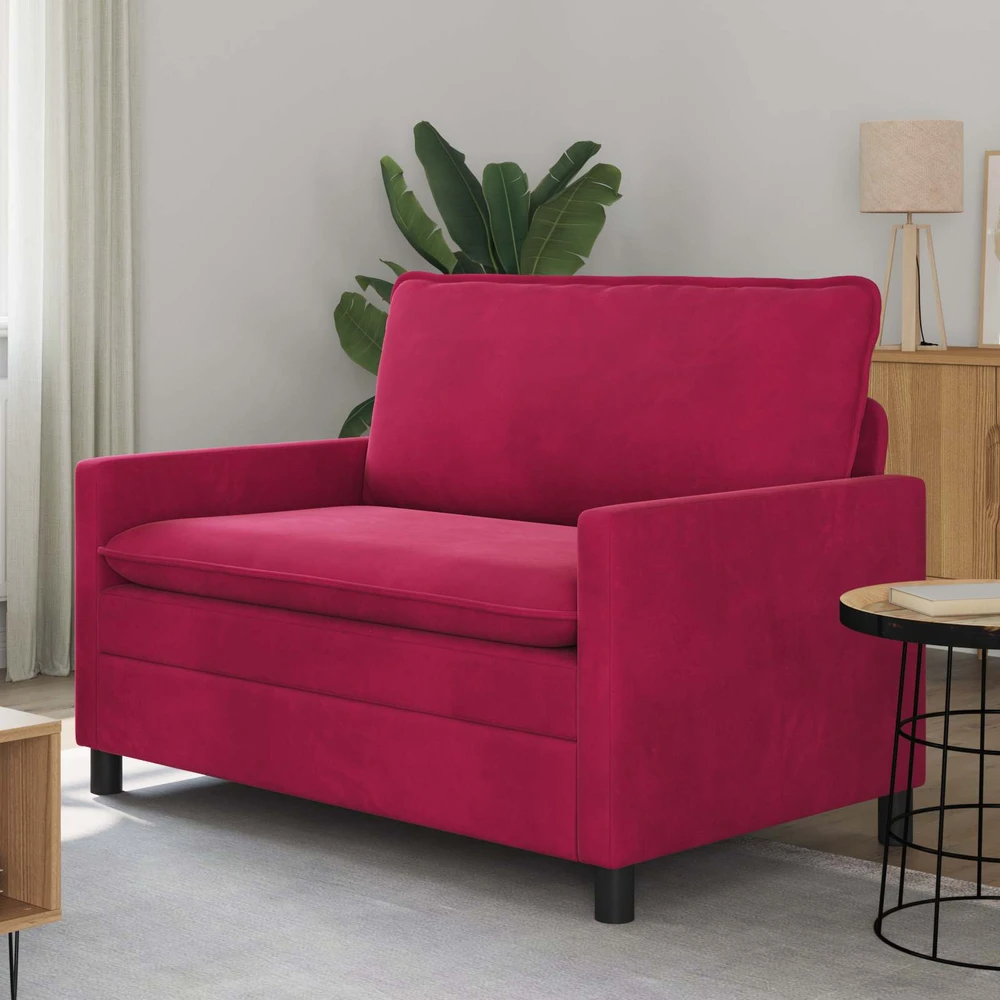 Sofa Vyno raudona 126 x 81 x 87,5 cm Aksomas