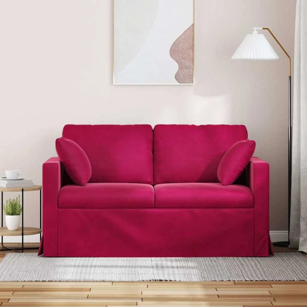 Sofa Vyno raudona 138 x 78 x 80 cm Aksomas