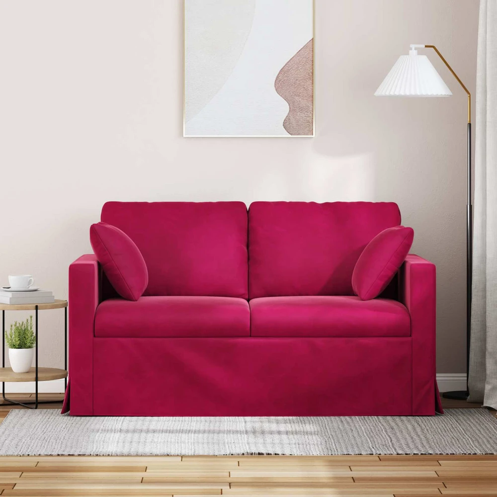 Sofa Vyno raudona 138 x 78 x 80 cm Aksomas