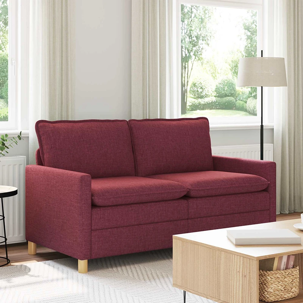 Sofa Vyno raudona 156 x 81 x 87,5 cm Audinys