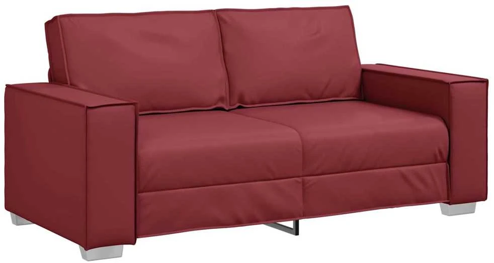 Dvivietė sofa Vyno raudona 180 cm Dirbtinė oda