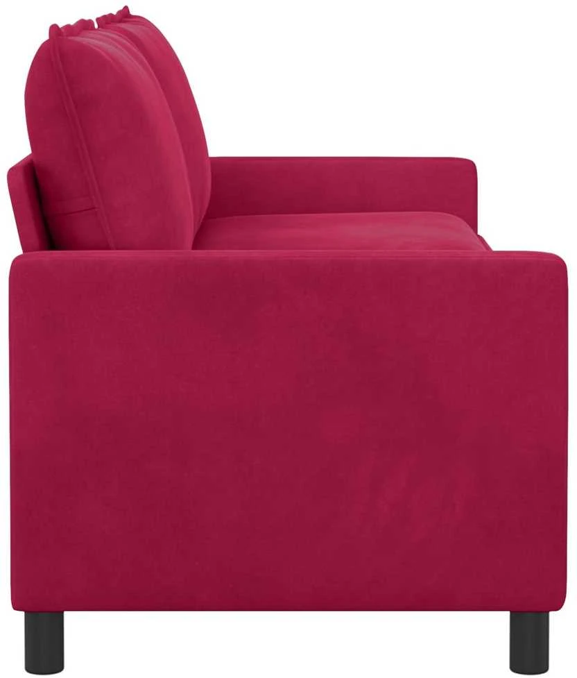 Sofa Vyno raudona 196 x 81 x 87,5 cm Aksomas