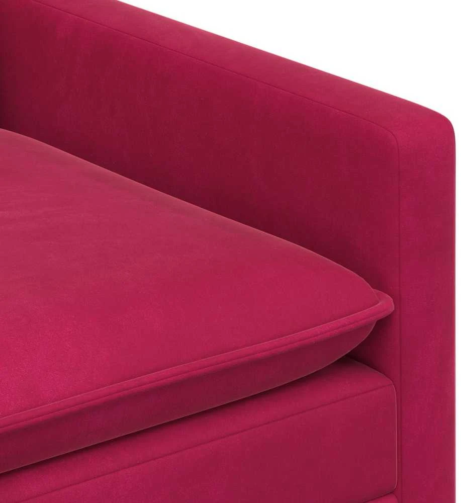 Sofa Vyno raudona 196 x 81 x 87,5 cm Aksomas