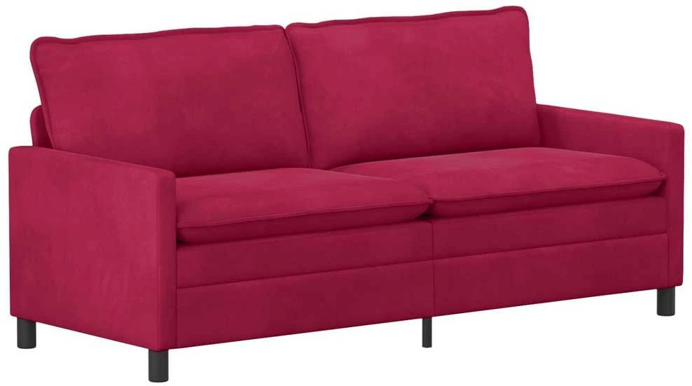 Sofa Vyno raudona 196 x 81 x 87,5 cm Aksomas