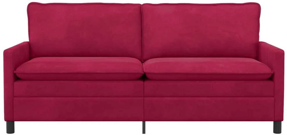 Sofa Vyno raudona 196 x 81 x 87,5 cm Aksomas