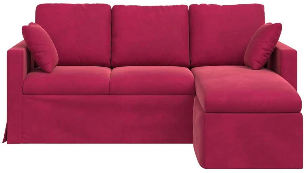 Sofa Vyno raudona 178 x 134 x 80 cm Aksomas