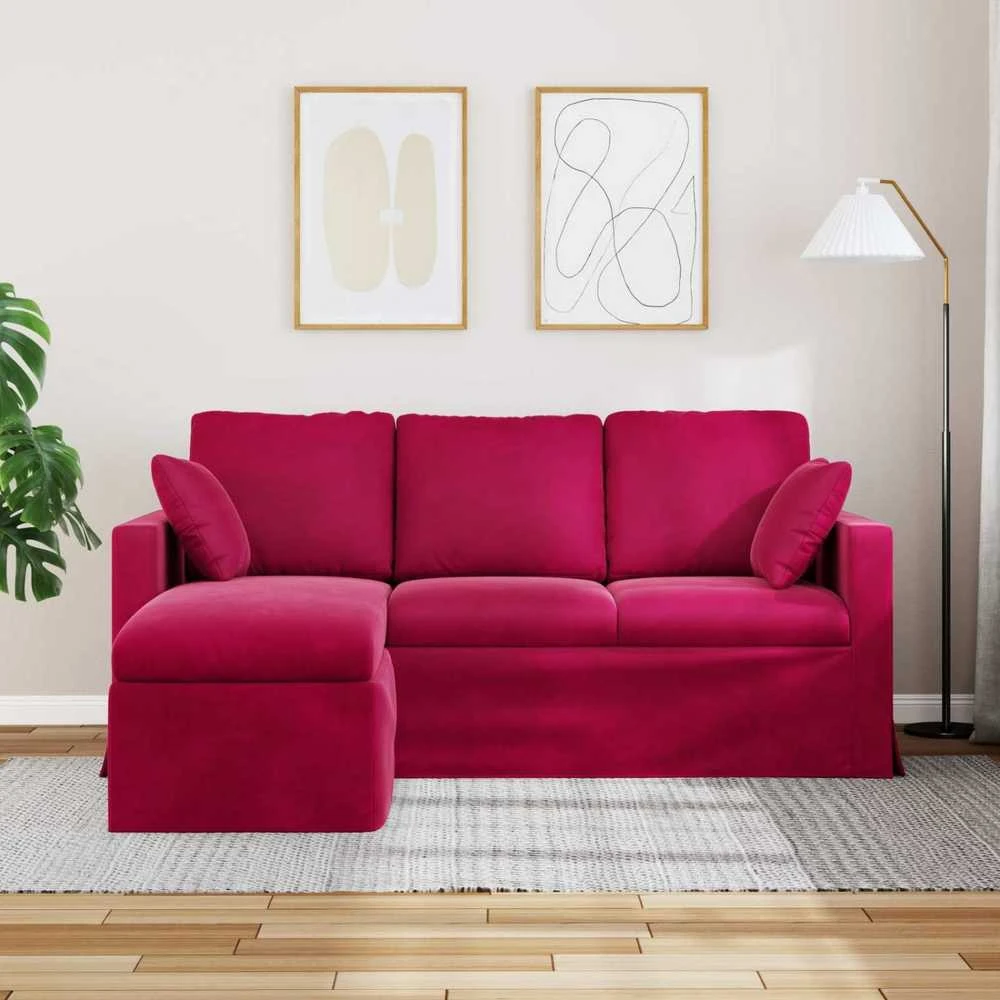 Sofa Vyno raudona 178 x 134 x 80 cm Aksomas