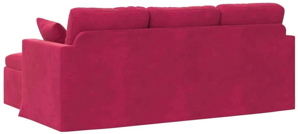 Sofa Vyno raudona 198 x 134 x 80 cm Aksomas