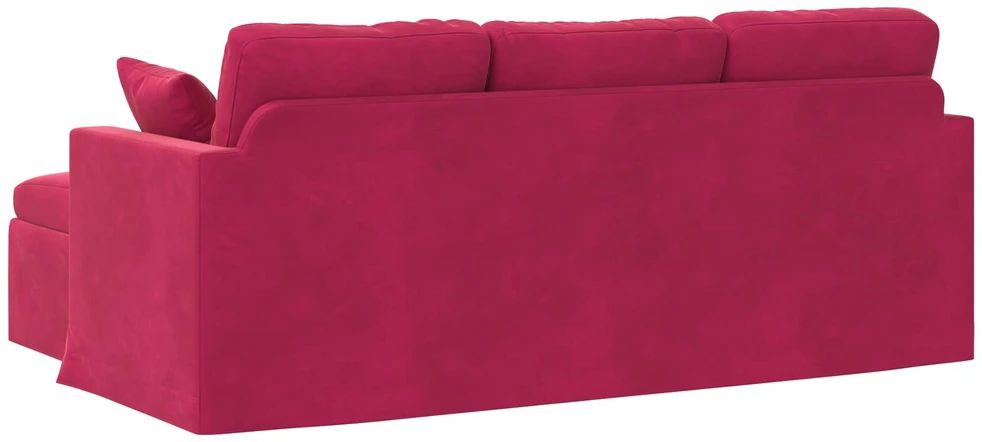 Sofa Vyno raudona 198 x 134 x 80 cm Aksomas