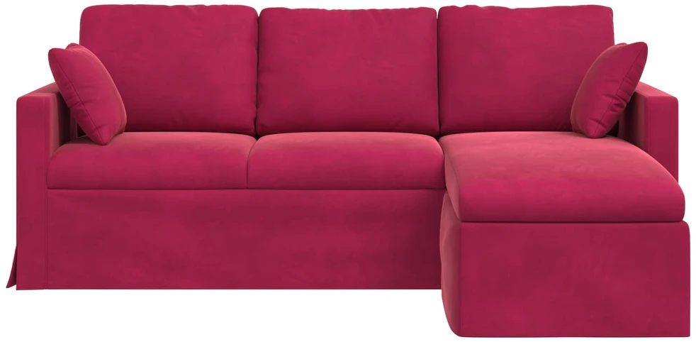 Sofa Vyno raudona 198 x 134 x 80 cm Aksomas