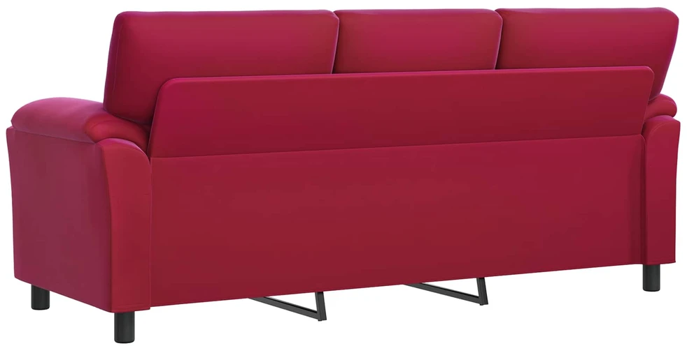 Sofa Vyno raudona 214 x 85 x 93 cm Aksomas