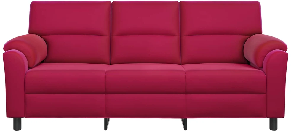 Sofa Vyno raudona 214 x 85 x 93 cm Aksomas