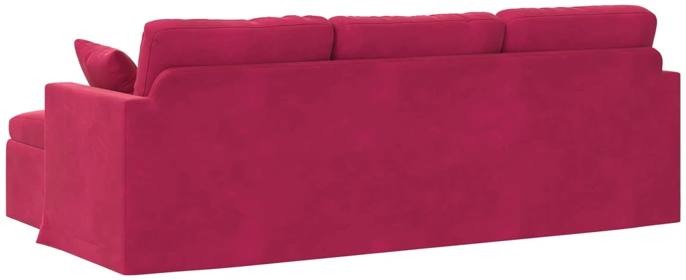 Sofa Vyno raudona 228 x 134 x 80 cm Aksomas