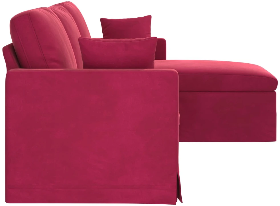 Sofa Vyno raudona 228 x 134 x 80 cm Aksomas