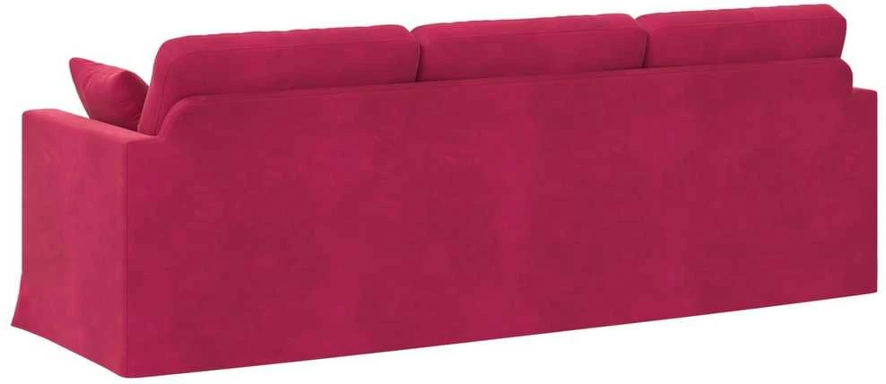 Sofa Vyno raudona 228 x 78 x 80 cm Aksomas