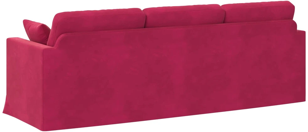 Sofa Vyno raudona 228 x 78 x 80 cm Aksomas