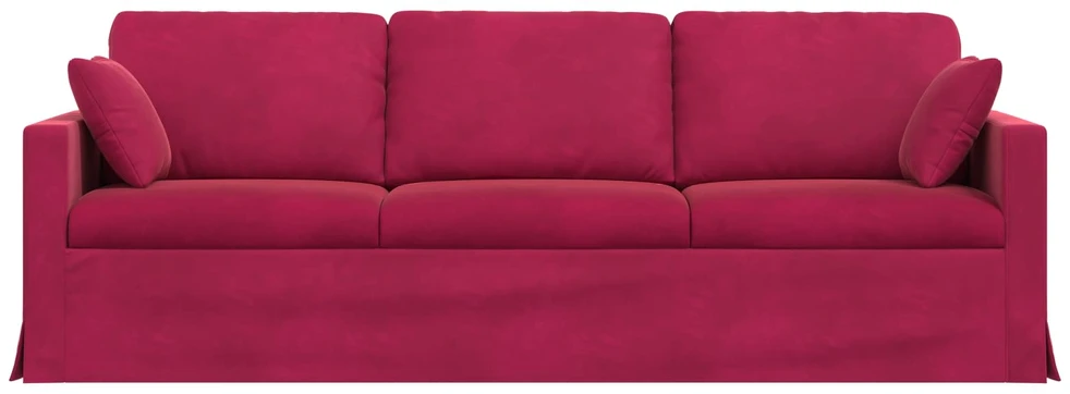 Sofa Vyno raudona 228 x 78 x 80 cm Aksomas