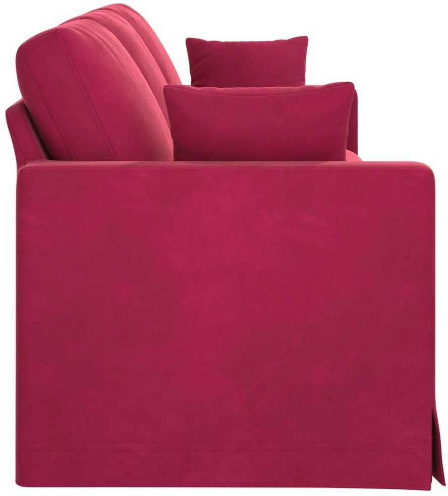 Sofa Vyno raudona 228 x 78 x 80 cm Aksomas