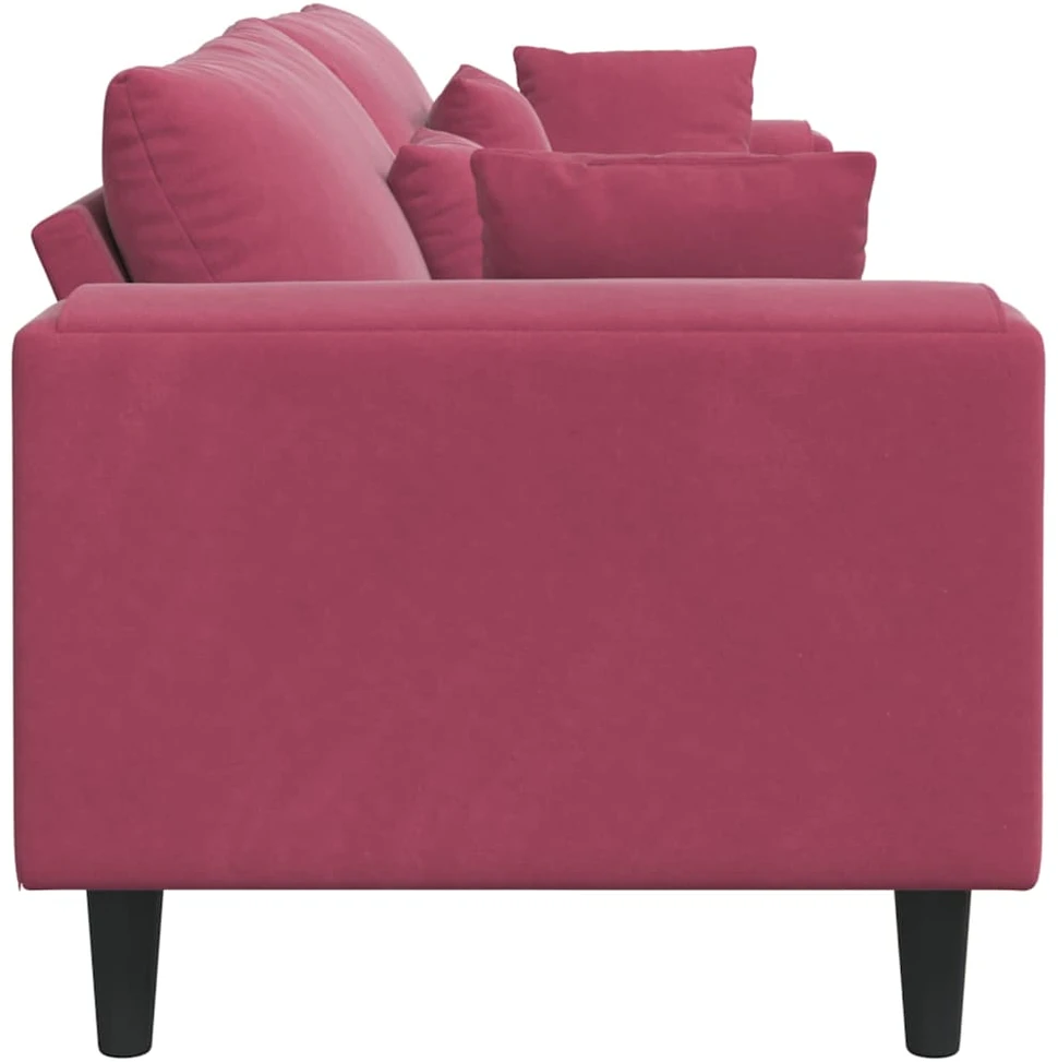 Sofa Vyno raudona 250 x 77 x 76 cm Aksomas