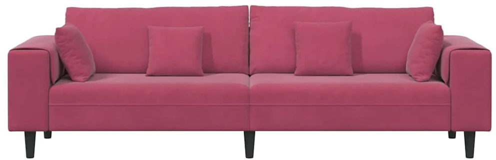 Sofa Vyno raudona 250 x 77 x 76 cm Aksomas