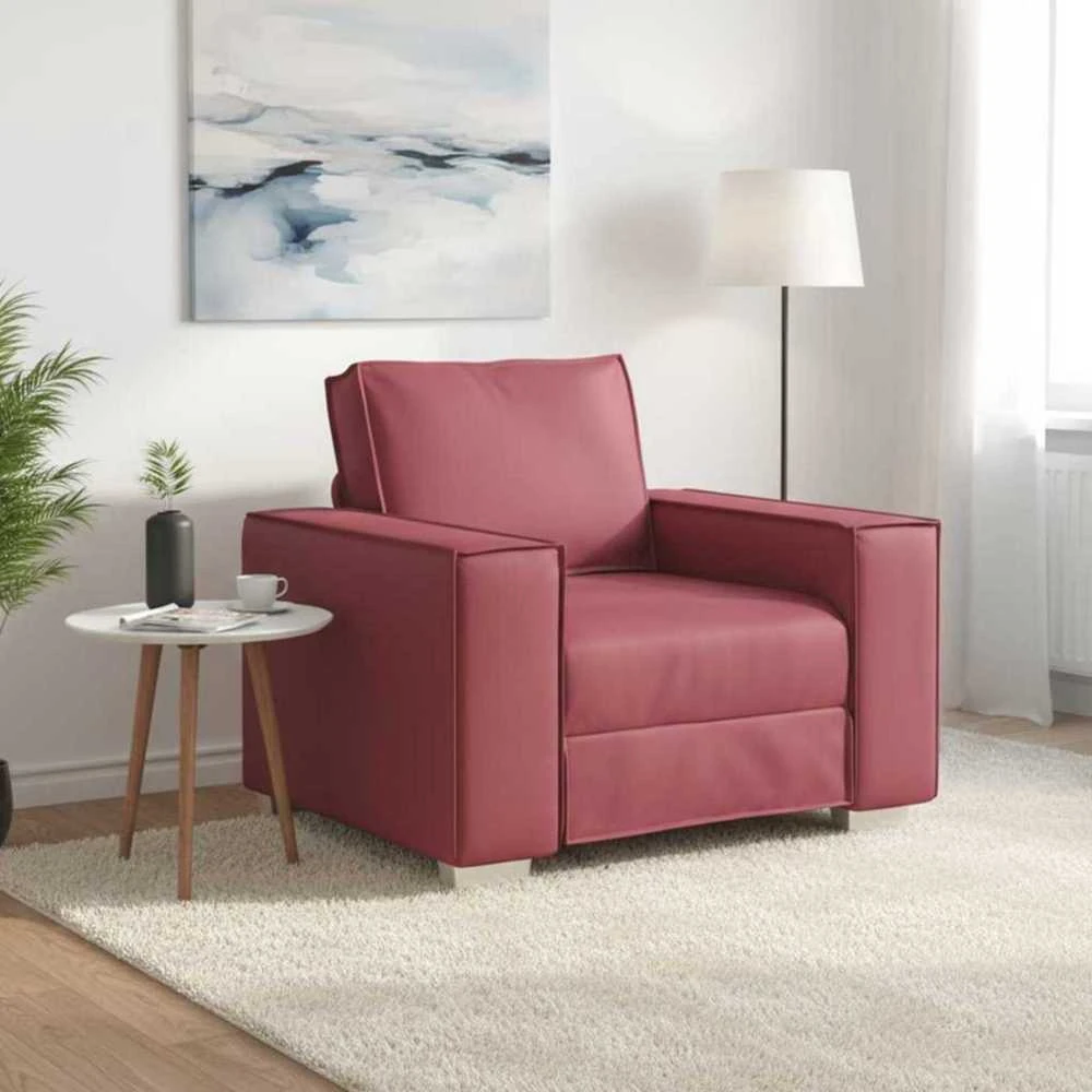 Sofa Kėdė Vyno raudona 100 cm Dirbtinė oda