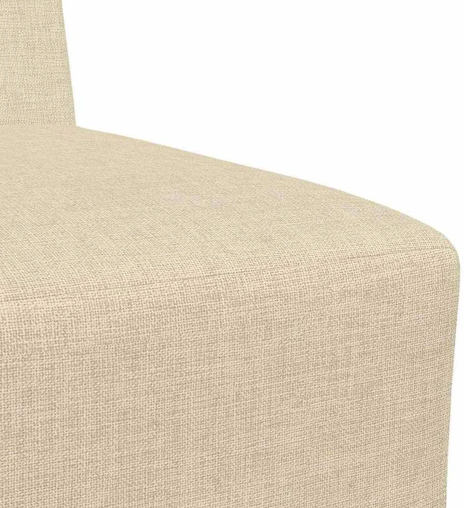 Modulinis sofa vienetas be rankų 2 vnt. Kreminė audinys